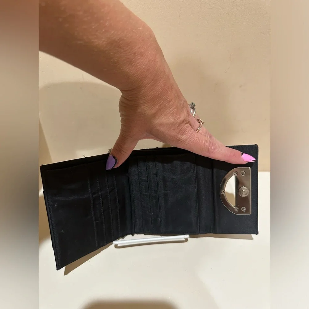 Christian Dior Nylon Black Vintage Bifold Wallet